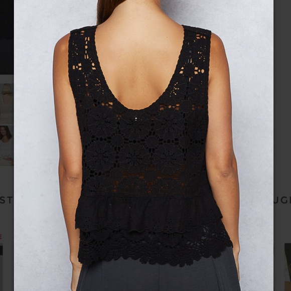 POL Floral Crochet Layered Eyelet Lace Tank Top - Picture 5 of 5